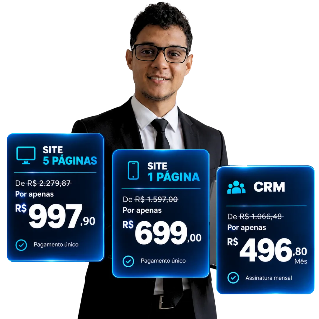 Thales Ventura e os planos SITE, CRM e SITE + CRM da Unitha
