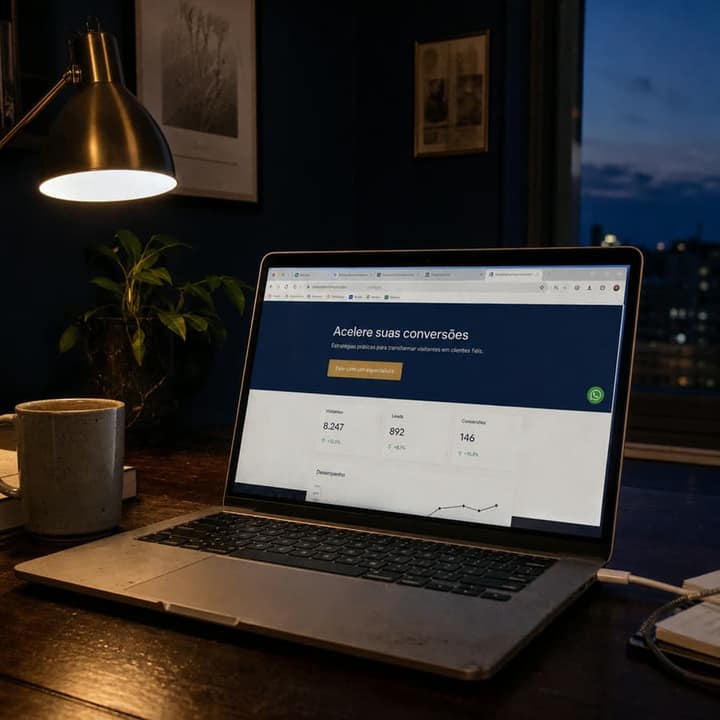 Site pensado para gerar contato e orçamento
